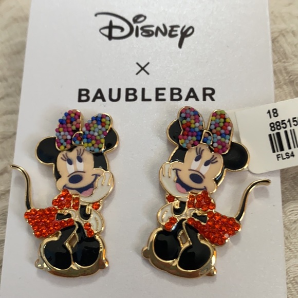 NWT Disney x BaubleBar Minnie Mouse Post Earrings